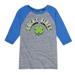 Boys' - Instant Message - St. Patrick's Day Lucky Vibes Raglan Graphic T-Shirt - 1 of 4