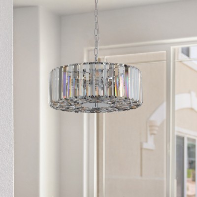 KWPZQEB Crystal Ceiling Light Fixture, Modern Mount Ceiling Light,Crystal Chandelier for Kitchen Bedroom Bathroom Entryway Bulb not Included)