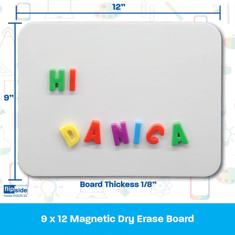 Flipside Products Magnetic Dry Erase Board, 9" x 12", Pack of 12, 4 of 5