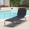 Resenkos Folding Chaise Lounge Pool Chairs, Outdoor Sun Tanning Chairs With 5-Level Reclining Back, Steel Frame, Black - 3 of 4