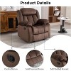 Bestier 35 in. Dark Brown Manual PU Adjustable Overstuffed Recliner Chair with Solid Footrest and Soft Padded Armrest - 4 of 4