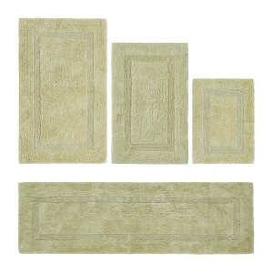 Lux Premium 100% Cotton Tufted Solid Reversible 4 Piece Bath Rug Set – Ultra-Soft, Water-Absorbent, Durable, Machine Washable Bathroom Rug - 1 of 4
