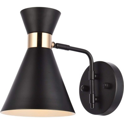 Elegant Lighting Halycon 6 inch black wall sconce
