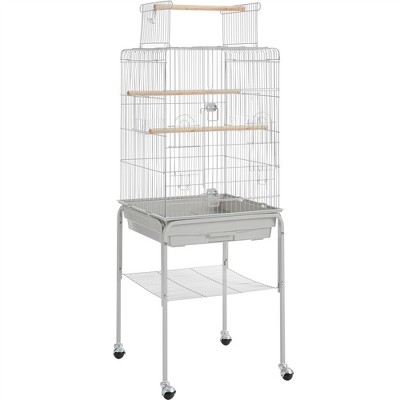 Yaheetech 47-inch Rolling Bird Cage for Small Birds Parakeet Lovebirds Cockatiel Canary