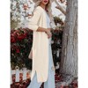 Essential Solid Open Front Maxi Long Knitted Cardigan Sweater for Women - 2 of 4
