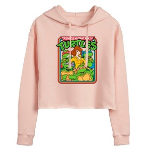 Women's - Teenage Mutant Ninja Turtles - Retro Group April Cropped Graphic Hoodie - 1 of 3