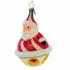 Christopher Radko 5.0 Inch Roly Poly Santa Christmas Tree Ornament , Ornament Peppermint Stripe (1PC) - 4 of 4