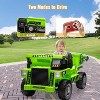 12V Kids Electric Ride on Toy Car, 2-Speed 4WD Ride-on Dump Truck with Remote Control, Automatic Dump Bed, Shovel & Music for Ages 4-8 - 4 of 4