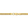 Black Bow Jewelry 3mm, 14k Yellow Gold D/C Hollow Wheat Chain Necklace - 4 of 4