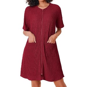 chinese dress ladies Short Sleeve Front Zip Dress - M main image 0