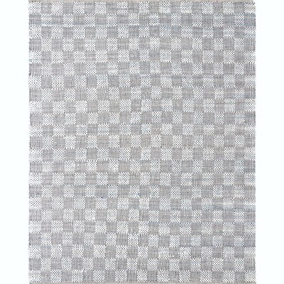 Handmade Ivory Cotton 8' x 10' Geometric Braided Rug