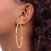 Black Bow Jewelry 2.5mm x 60mm 14k Yellow Gold Classic Round Hoop Earrings - 3 of 4