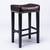 Furniture,Counter Height 29" Bar Stools for Kitchen Counter Backless Faux Leather Stools Farmhouse Island Chairs (29 Inch, Black, Set of 2) - 3 of 4