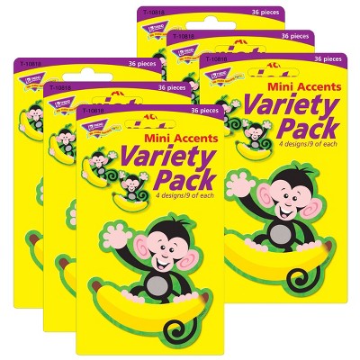 6pk 36 per Pack Monkeys & Bananas Mini Accents - TREND