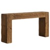 Resenkos Rectangular Industrial Console Table, Wood - Metal Frame, Rustic Desktop, for Entryway & Living Room Brown - 3 of 4