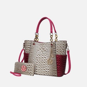 MKF Collection Merlina Faux Crocodile-Embossed Women’s Tote Bag & matching Wallet by Mia K - 1 of 4