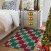 Coolmee Christmas Living Room Area Rug Machine Washable Rugs Carpet Indoor Door Mat Non-Slip Snowflake Rug for Bedroom Kitchen Green - 4 of 4