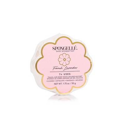 Spongelle French Lavender Daisy Spongette | Infused with French Lavender | Multi-Use - Travel Size 1.75 oz