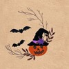 Linum Home Textiles PUMPKIN HEAD Embroidered Luxury 100 Percent Turkish Cotton Hand Towels (Set of 2) - 3 of 3
