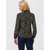 Allegra K Women's Point Collar Long Button Sleeve Button Down Floral Shirt - image 4 of 4