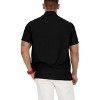 LA LEELA Mens Short Sleeve Button Down Solid Camp Shirts Vacation Shirts Business Beach Collared Shirt for Men Work Shirts with Pocket - 4 of 4