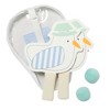Sunnylife Kids Velcro Beach Bats-Sid the Seagull,Blue Stripe,2 Paddles & Balls - 2 of 4