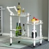 Fabulaxe Serving Bar Cart Tea Trolley, 3 Tier Shelves on Rolling Wheels, Mobile Liquor Bar for Wine Beverage Dinner Party, Kitchen Storage Cabinet - 2 of 4