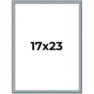 PosterPalooza | Textured Blue Picture Frame - UV Acrylic, Foam Board Backing, Hanging Hardware - 1 of 4