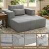 QingMoon Deep-Seat Compressed Sofa, Modular Boneless Couch, Corduroy Lounge Chair with Ottoman and Wide Arms for Living Room, Apartment - 2 of 4