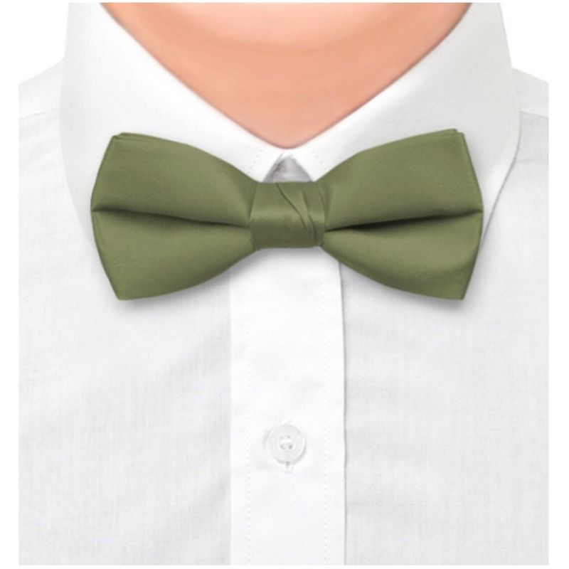 Men's Pre-tied Adjustable Length Bow Tie - Formal Tuxedo Solid Color, 2 of 3