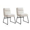 Sapphtopaz Modern Upholstered Dining Chairs Set of 2, Kitchen Chairs with Metal Legs for Kitchen Dining Room - 4 of 4