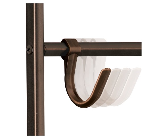 Lynk Double Sided Scarf Hanger - Belt, Hat, Jewelry, Accessory Holder - 15 Hook Closet Organizer Rack - Bronze