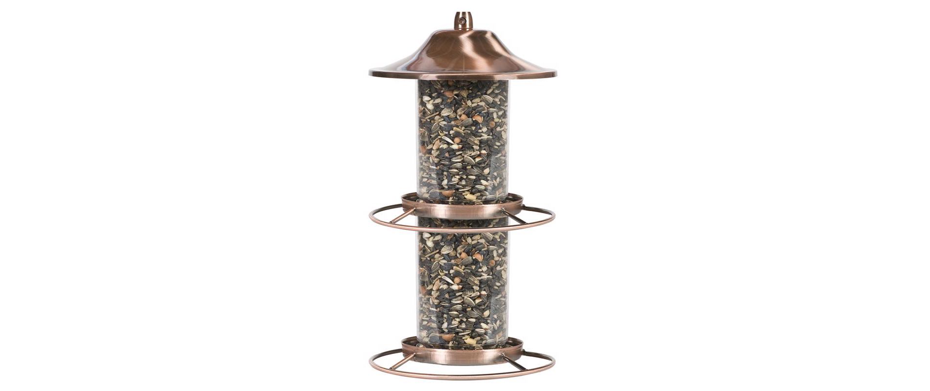 Perky-Pet Wild Bird 4.5 lb Metal/Plastic Panorama Bird Feeder 2 ports