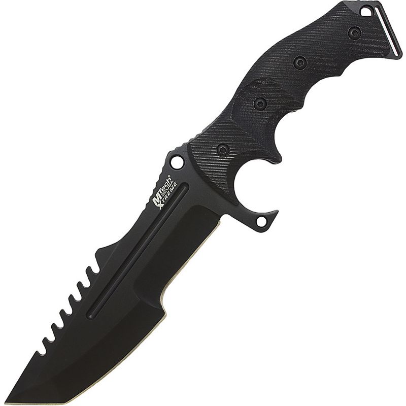 MTech USA Xtreme Tactical Fighter Full Tang Tanto Fixed Blade Knife Gold MX-8054, 1 of 3