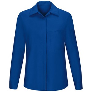 Red Kap Women's Long Sleeve Performance Plus Shop Shirt With Oilblok Technology - 1 of 4