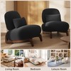 Mid Century Modern Armless Accent Chair with Lamb Wool Fabric, Upholstered Living Room Chairs with Waist Cushion - Morden Fort - 2 of 4