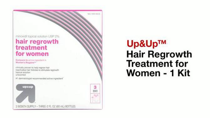 Hair Regrowth Treatment for Women - 2 fl oz each - up &#38; up&#8482;, 2 of 12, play video