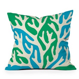 16"x16" Chuck Gonzales Coral Square Throw Pillow Green - Deny Designs - 1 of 4