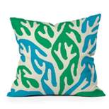 16"x16" Chuck Gonzales Coral Square Throw Pillow Green - Deny Designs