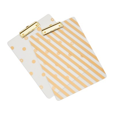 6 x 9 inches 2 Packs Mini/Small Transparent Clipboard 