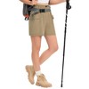 Womens 5" Inseam Hiking Shorts Zipper Multi-Pocket Cargo High-Rise Hiking Shorts Elastic Multifunctional Waist - 4 of 4