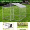 79 Inch Outdoor Dog Kennel for Large Dog, Galvanized Chain Link Dog Cage with UV-Resistant Waterproof Cover Secure Lock - 3 of 4