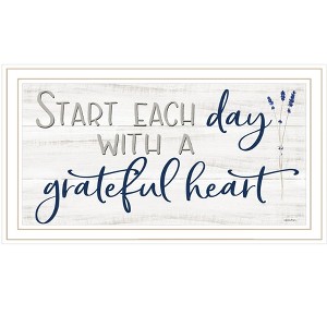 HomeRoots Grateful Heart White Framed Print Wall Art - 1 of 3