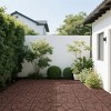 Syemin Carpet Tiles 44PCS Stone Style Patio Deck Tiles, Decking Tiles Floor Tile Indoor for Porch Poolside Balcony Backyard, Brown, 12"*12"*0.8" - 4 of 4