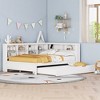 KTMBDW Twin/Full Size Wooden DayBed with Twin Trundle, DayBed with Storage Shelf and USB Charging Ports,No Box Spring Needed,  Easy Assembly - 2 of 4