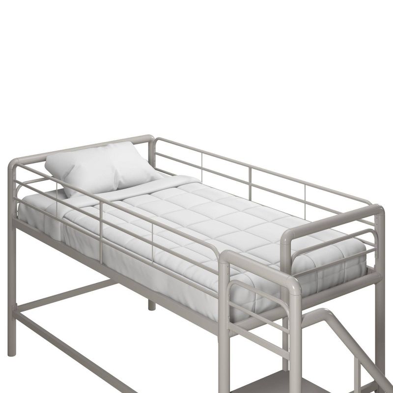 Twin Jamie Junior Kids&#39; Loft Bed with Storage Steps Silver/Gray - Room &#38; Joy, 5 of 11