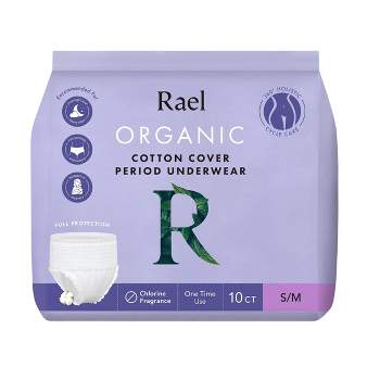 Rael Organic Cotton Cover Overnight Menstrual Fragrance Free Pads -  Unscented - 12ct : Target