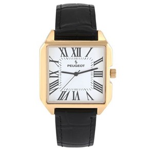 green emerald velvet dress Peugeot Men's Calendar Gold Plated Stainless Steel Bracelet Watch main image 0