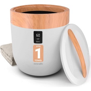 SereneLife 12L Bucket Towel Warmer - Wood - 1 of 4