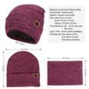 mysuntown Unisex Winter Hat and Scarf Set for Women,Touch Screen Gloves Set and Neck Warmer,Winter Hats for Men - 3 of 4